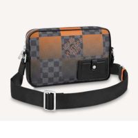 Louis Vuitton LV Unisex Alpha Messenger Damier Graphite Giant Coated Canvas-Blue