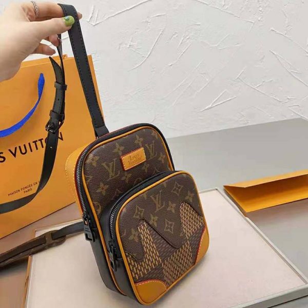 Louis Vuitton LV Unisex Amazone Sling Bag Giant Damier Ebene Monogram Coated Canvas (4)