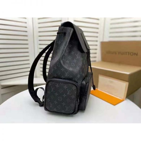 Louis Vuitton LV Unisex Backpack Trio Monogram Eclipse Coated Canvas-Black (2)