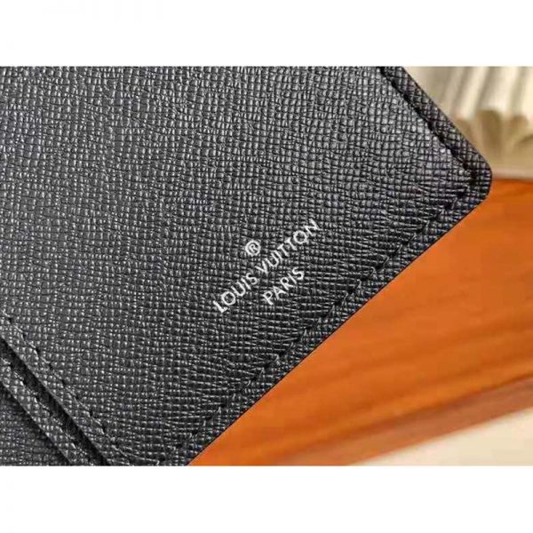 Louis Vuitton LV Unisex Brazza Wallet Navy Blue Epi Leather Damier Graphite Coated Canvas (10)