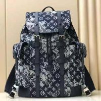 Louis Vuitton LV Unisex Christopher Backpack Monogram Tapestry Coated Canvas-Navy
