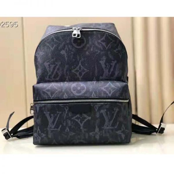 Louis Vuitton LV Unisex Discovery Backpack PM Monogram Pastel Noir Coated Canvas (7)