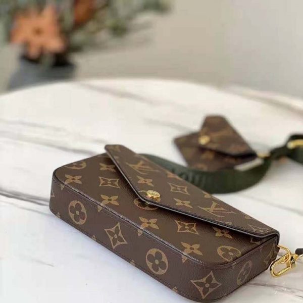 Louis Vuitton LV Unisex Félicie Strap & Go Pochette Monogram Coated Canvas-Brown (2)