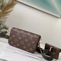 Louis Vuitton LV Unisex Félicie Strap & Go Pochette Monogram Coated Canvas-Brown