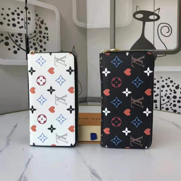 Louis Vuitton LV Unisex Game On Zippy Wallet Monogram Flowers Canvas (2)