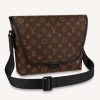 Louis Vuitton LV Unisex Magnetic Messenger Bag Monogram Coated Canvas-Brown