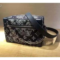 Louis Vuitton LV Unisex Mini Soft Trunk Monogram Tapestry Coated Canvas-Navy