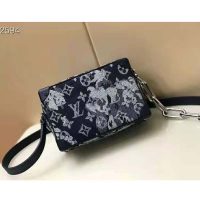 Louis Vuitton LV Unisex Mini Soft Trunk Monogram Tapestry Coated Canvas-Navy