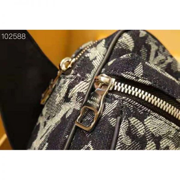 Louis Vuitton LV Unisex Outdoor Bumbag Monogram Tapestry Coated Canvas-Navy (4)