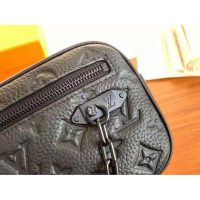 Louis Vuitton LV Unisex Pochette Volga Taurillon Cowhide Leather Monogram Canvas