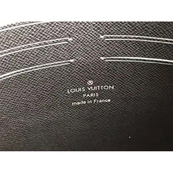 Louis Vuitton LV Unisex Pochette Voyage MM Black Epi Leather Damier Graphite Canvas (4)
