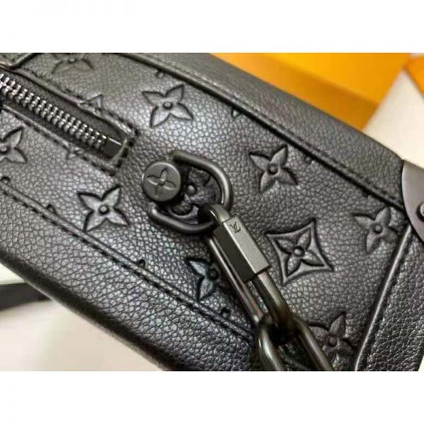 Louis Vuitton LV Unisex Soft Trunk Bag Black-On-Black Monogram-Embossed Taurillon Leather (7)