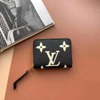 Louis Vuitton LV Unisex Zippy Coin Purse Monogram Empreinte Embossed Supple Grained Cowhide-Black
