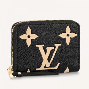 Louis Vuitton LV Unisex Zippy Coin Purse Monogram Empreinte Embossed Supple Grained Cowhide-Black