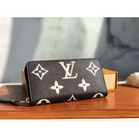 Louis Vuitton LV Unisex Zippy Wallet Two-Tone Monogram Empreinte Embossed Grained Leather