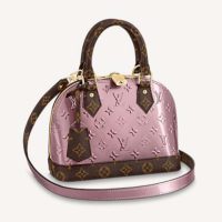 Louis Vuitton LV Women Alma BB Handbag Monogram Canvas Vernis Leather-Pink