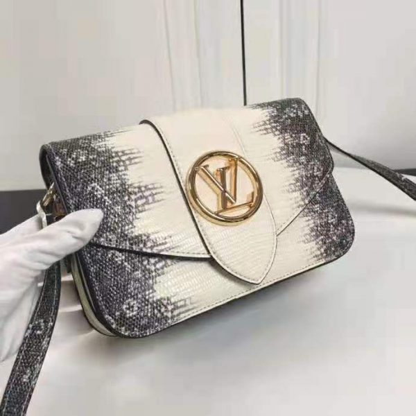 Louis Vuitton LV Women LV Pont 9 Lizard Skin Lizard Calf Goatskin (7)