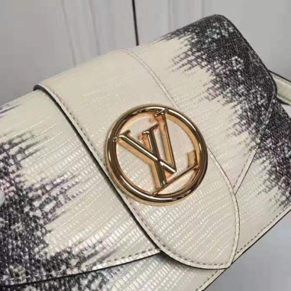 Louis Vuitton LV Women LV Pont 9 Lizard Skin Lizard Calf Goatskin (9)