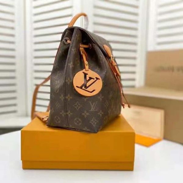 Louis Vuitton LV Women Montsouris BB Backpack Monogram Canvas Cowhide Leather (1)