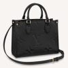 Louis Vuitton LV Women Onthego PM Tote Monogram Empreinte Leather Embossed Grained Cowhide