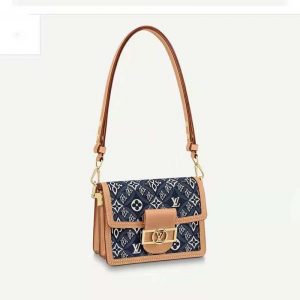 Louis Vuitton LV Women Since 1854 Dauphine MM Handbag Monogram Flowers Canvas