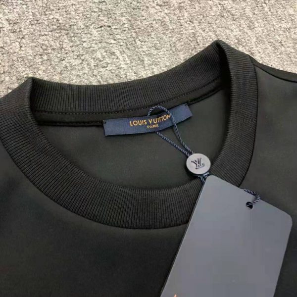 Louis Vuitton Men 2054 Printed Flower Packable T-Shirt Polyamide Slim Fit-Black (12)