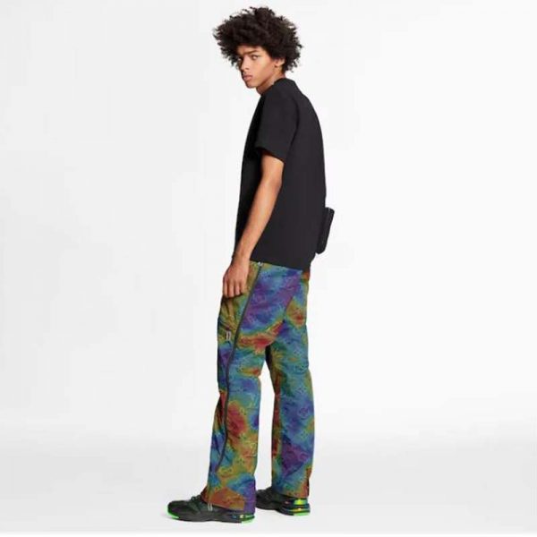 Louis Vuitton Men 2054 Printed Flower Packable T-Shirt Polyamide Slim Fit-Black (9)