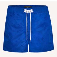 Louis Vuitton Men 3D Pocket Monogram Board Shorts Polyester Blue