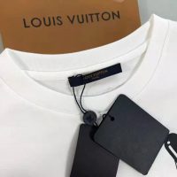 Louis Vuitton Men Floating LV Printed T-Shirt Cotton White Slim Fit