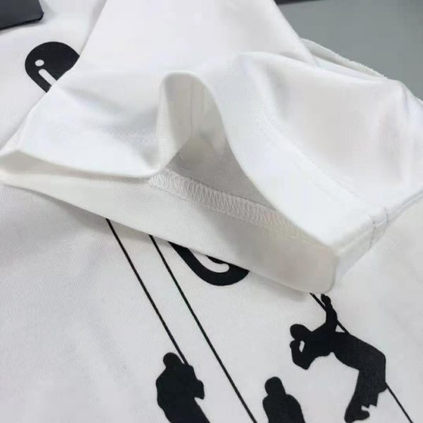 Louis Vuitton Men Floating LV Printed T-Shirt Cotton White Slim Fit (8)