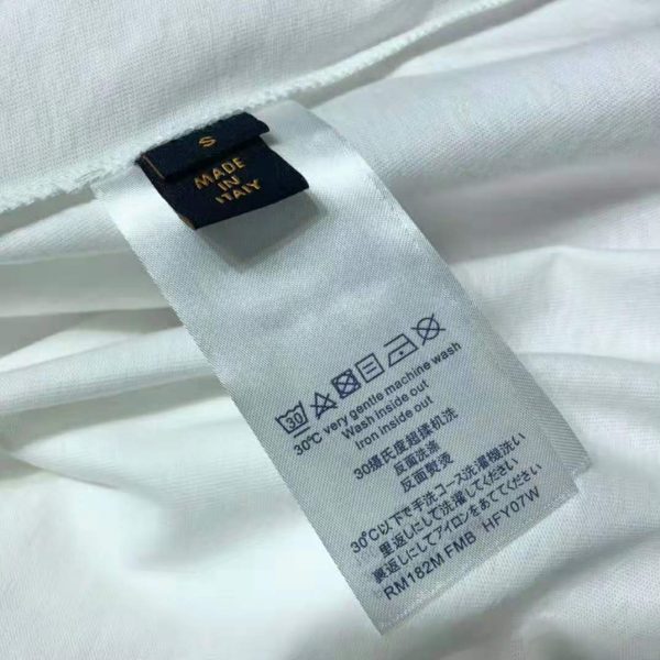 Louis Vuitton Men Front Printed Pastel Monogram T-Shirt Cotton White Regular Fit (13)
