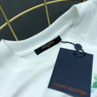 Louis Vuitton Men Front Printed Pastel Monogram T-Shirt Cotton White Regular Fit