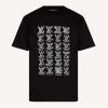 Louis Vuitton Men LV Cartoons Jacquard T-Shirt Cotton Slim Fit-Black