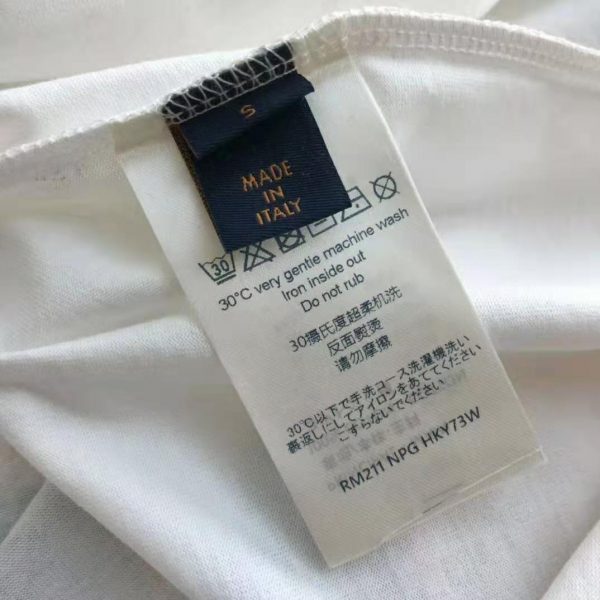 Louis Vuitton Men LV Men T-shirt Slightly Loose Fit Cotton-White (11)