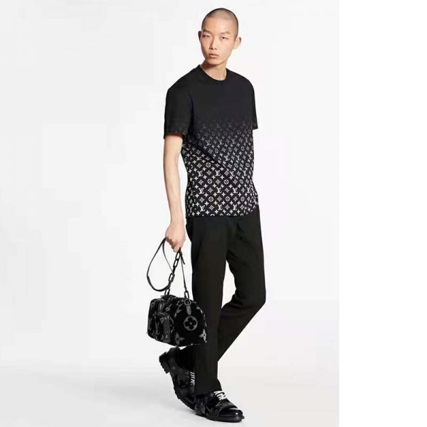 Louis Vuitton Men LVSE Monogram Gradient T-Shirt Cotton Regular Fit Black and White (1)