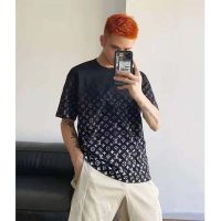 Louis Vuitton Men LVSE Monogram Gradient T-Shirt Cotton Regular Fit Black and White