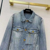 Louis Vuitton Men Staples Edition DNA Denim Jacket Cotton Indigo Regular Fit-Blue