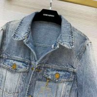 Louis Vuitton Men Staples Edition DNA Denim Jacket Cotton Indigo Regular Fit-Blue