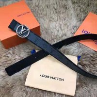 Louis Vuitton Unisex LV Circle 40mm Reversible Belt Monogram Eclipse Canvas Calf