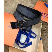 Louis Vuitton Unisex LV Circle 40mm Reversible Belt Monogram Eclipse Canvas Calf