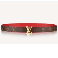 Louis Vuitton Unisex LV Initials 30 mm Reversible Belt Monogram Canvas Calf Leather-Pink