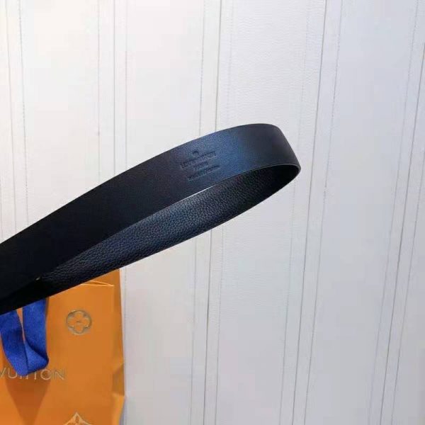 Louis Vuitton Unisex Neogram 30 mm Belt Anagramme Bombé Strap-Black (8)