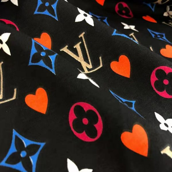 Louis Vuitton Women Game On Contrast Back Cotton T-Shirt Monogram Loop Details-Black (10)