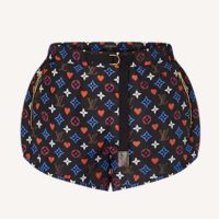 Louis Vuitton Women Game On D-Ring Drawstring Jogging Shorts Monogram Canvas-Black