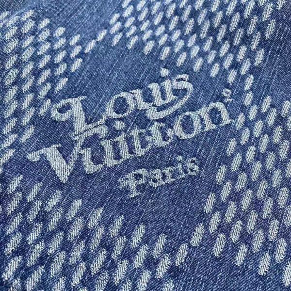 Louis Vuitton Women Giant Damier Waves Monogram Denim Jacket Cotton Regular Fit-Blue (10)