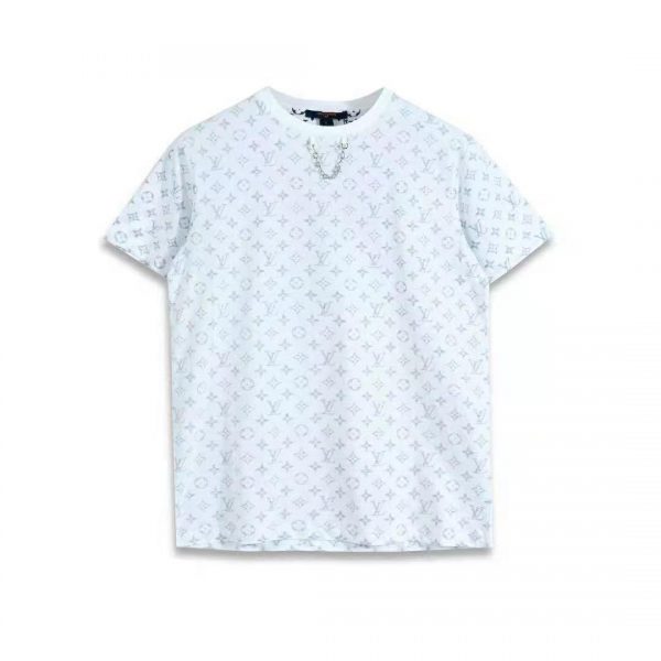 Louis Vuitton Women LV Escale Printed T-Shirt Monogram Cotton White Regular Fit (11)