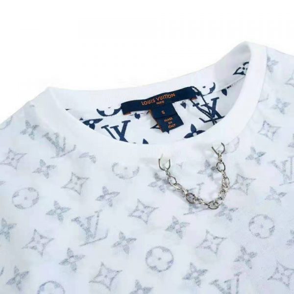 Louis Vuitton Women LV Escale Printed T-Shirt Monogram Cotton White Regular Fit (13)