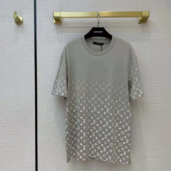 Louis Vuitton Women Monogram Gradient T-Shirt Cotton Grey (6)