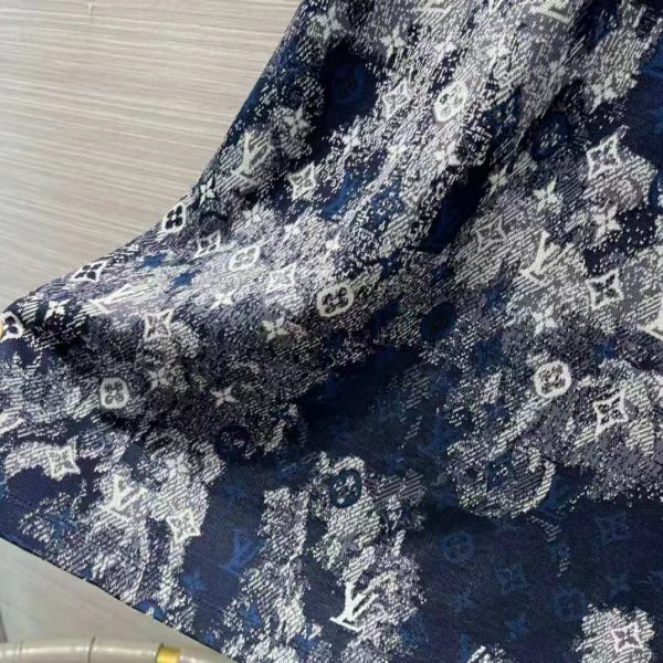 Louis Vuitton Women Tapestry Monogram T-Shirt Cotton Blue Regular Fit (5)