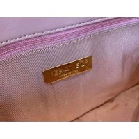 Chanel Women Chanel 19 Flap Bag Lambskin Gold Silver-Tone Ruthenium-Finish Metal Light Pink